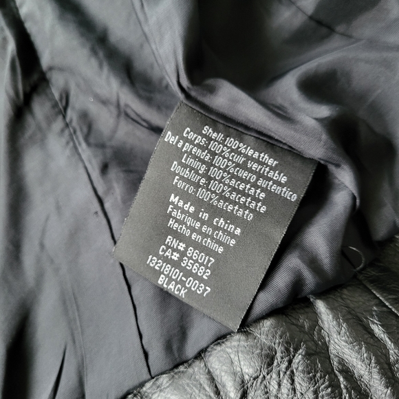 Bebe Black Zipper Genuine Leather Jacket - Picture 16 of 16